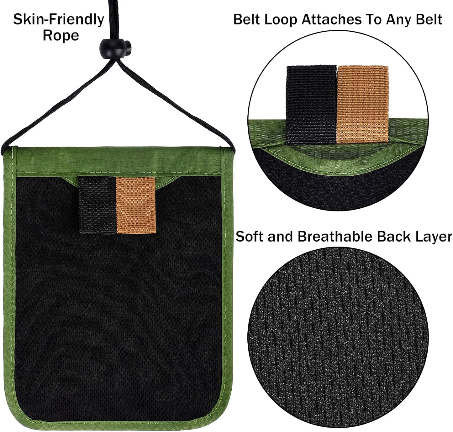 Travel Pouch Neck Wallet Family Passport Holder Organizer Case with RFID Blocking