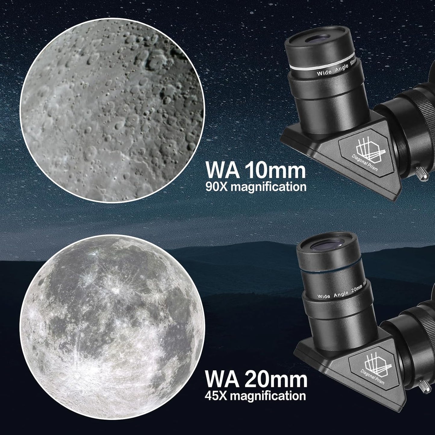 Telescopes for Adults Astronomy, 80mm Aperture 900mm Professional Refractor Telescope for Kids & Beginners, Compact and Portable Travel Telescopio with Carrying Bag