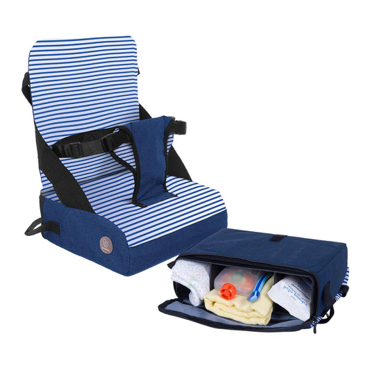 Dreambaby Grab ‘N Go Travel Booster Seat – Portable Toddler High Chair for Dining (6M-5Y) with Storage & Shoulder Strap