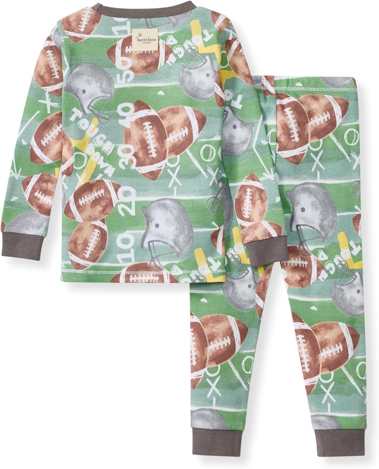 Burt's Bees Baby Boys' 2-Piece Long Sleeve Tee and Pants Organic Cotton Pajama Set