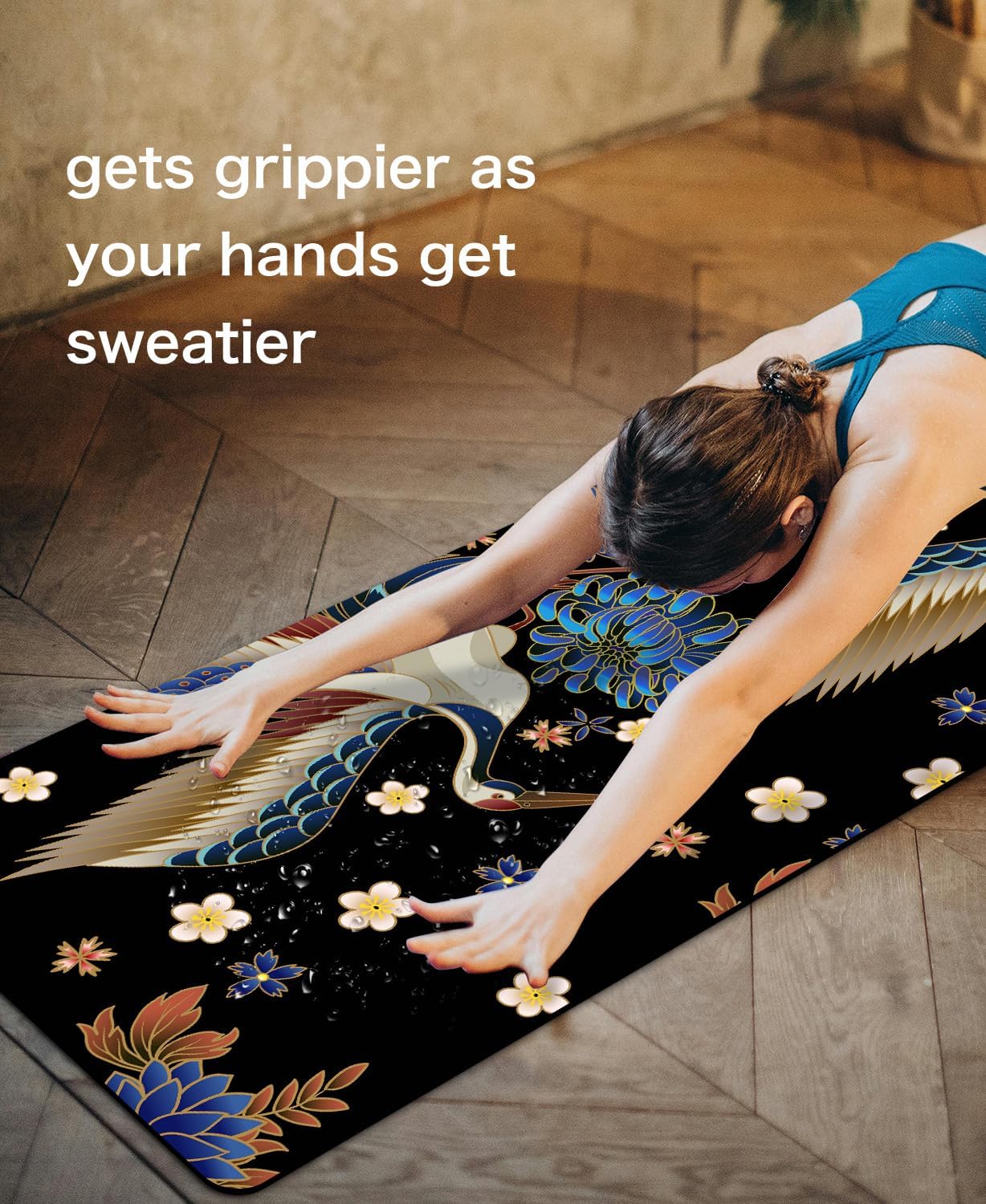 Non Slip Yoga Mat TPE Workout Mat for Men Women, Thick Workout Mat with Carrying Strap, Fitness Mats for Exercise, Yoga, Fitness, Pilates, Floor Workouts (72" x 24" x 6mm)