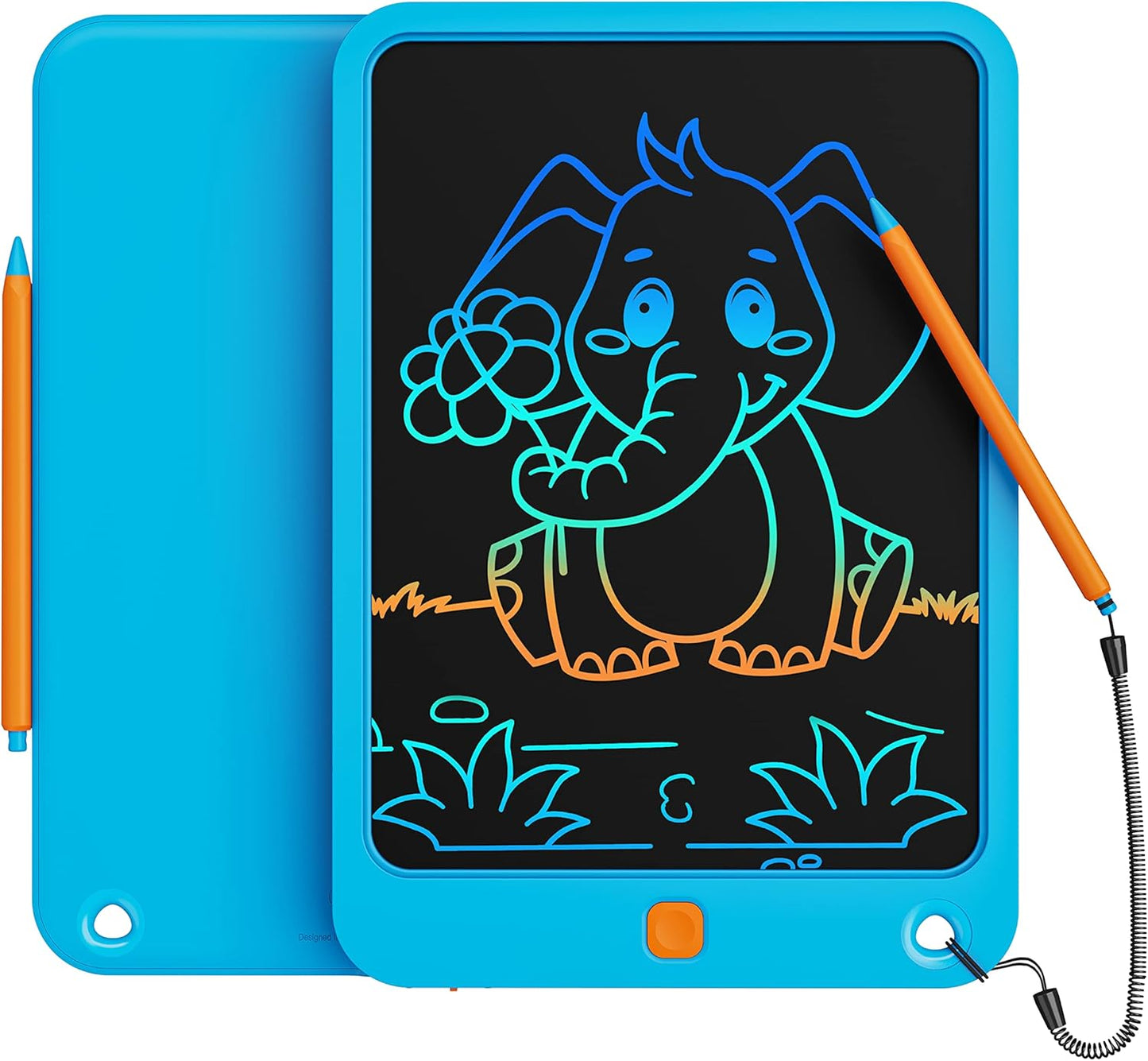 LCD Writing Tablet 10 Inch, Toys for 3 4 5 6 7 8 9 10 Year Old Boys Girls, Colorful Doodle Board Drawing Tablet, Gift for Boys Toddlers Age 3-12 Years, Memo Board, Drawing Pads with Lanyard(Blue)