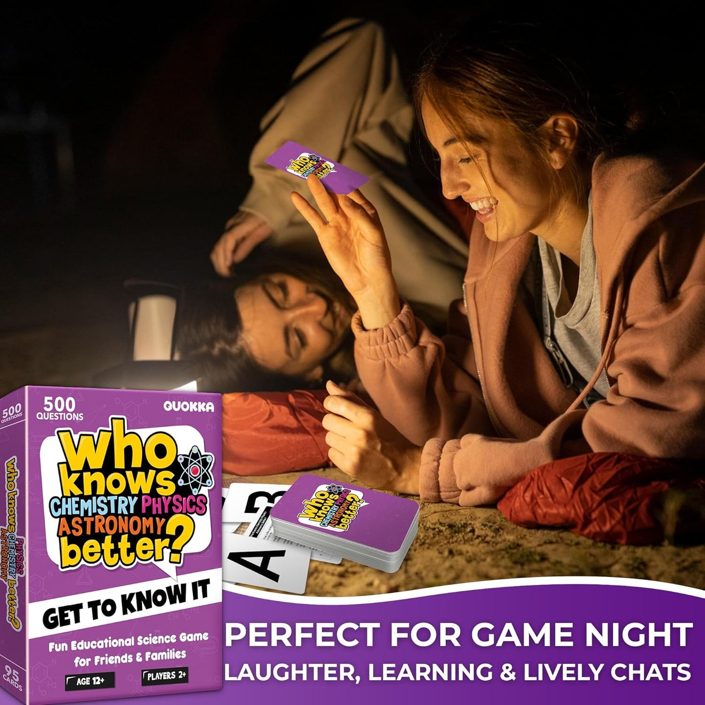 Board Games for Kids 8-12 and Family - Science Trivia Card Game for Kids Age 12+ - Who Knows Chemistry Physics Astronomy Better? - 500+ Questions - Fast-Paced Educational Game for Teens and Adults