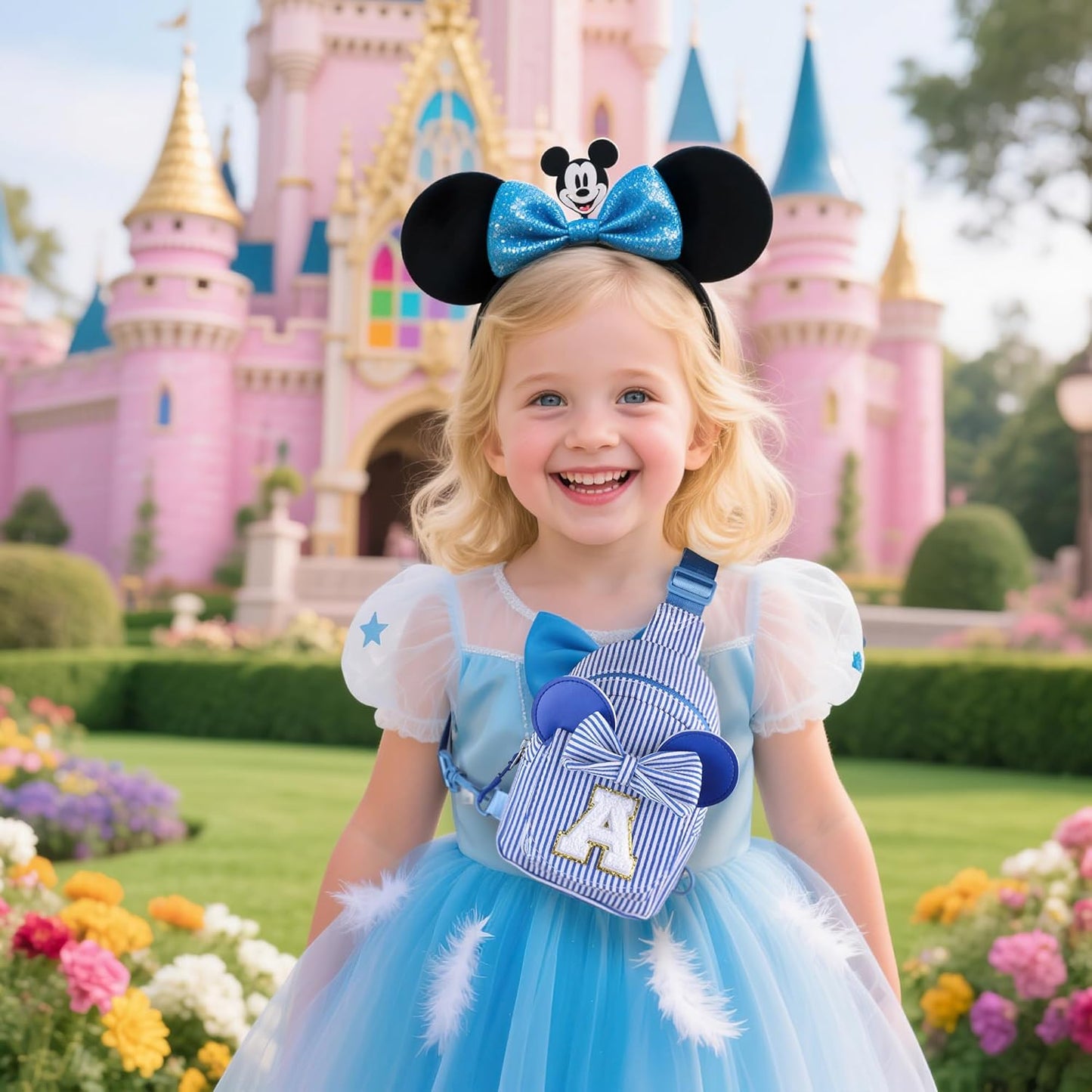 Gifts for Kids, Girls Birthday Gift Trendy Stuff | Blue Sling Bags for Girl Kids Small Cross Body Shoulder Bag Sling Bag Birthday Gifts for Sister Daughter Granddaughter Gift (Blue C)