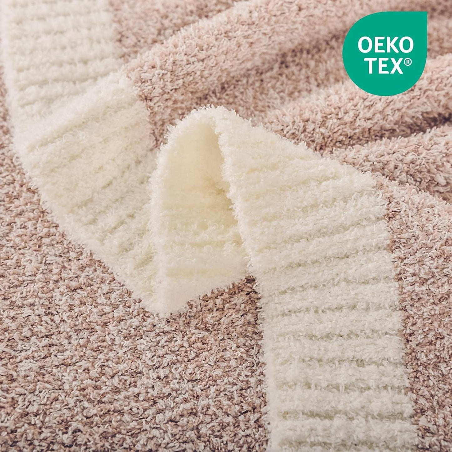 NEXHOME PRO Super Soft Throw Blankets for Couch, Reversible Warm Blanket Cozy Knit Blankets for Women, Fuzzy Plush Lightweight Throws for Sofa, Bed, Picnic, Heather Terracotta, 50 x 60 inches