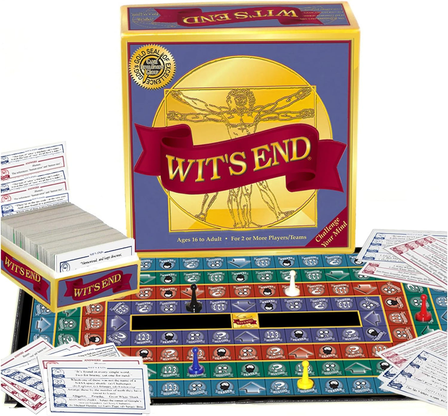Wit's End — A Smart, Mind-Bending Trivia & Brain Teaser Game That Will Challenge Your Wits & Knowledge — Adult & Family Night Fun