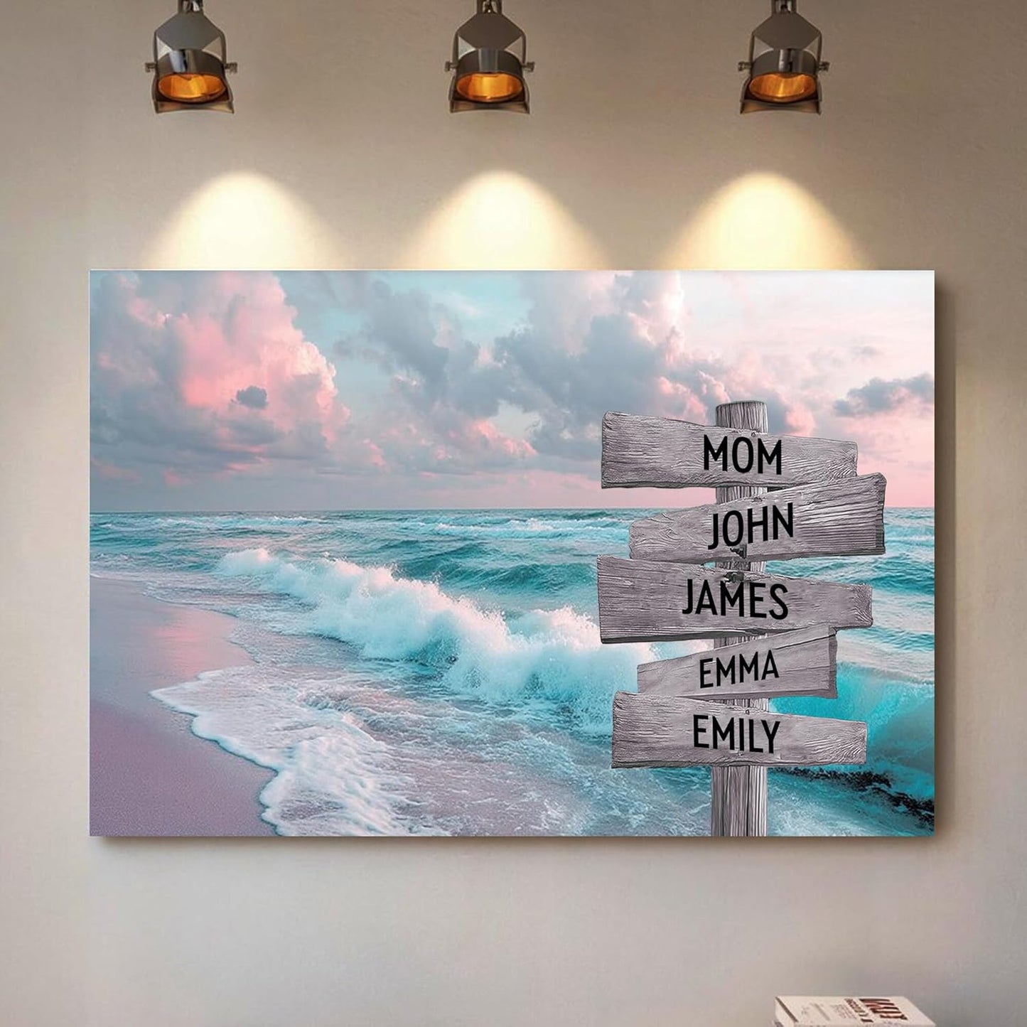 Personalized Gifts for Mom Family Names Street Custom Multi-Name Date of Birth Vintage Street Sign Happy Mothers Day Canvas Wall Art Best Christmas Gifts for Mommy from Daughter Son Children Kids #7