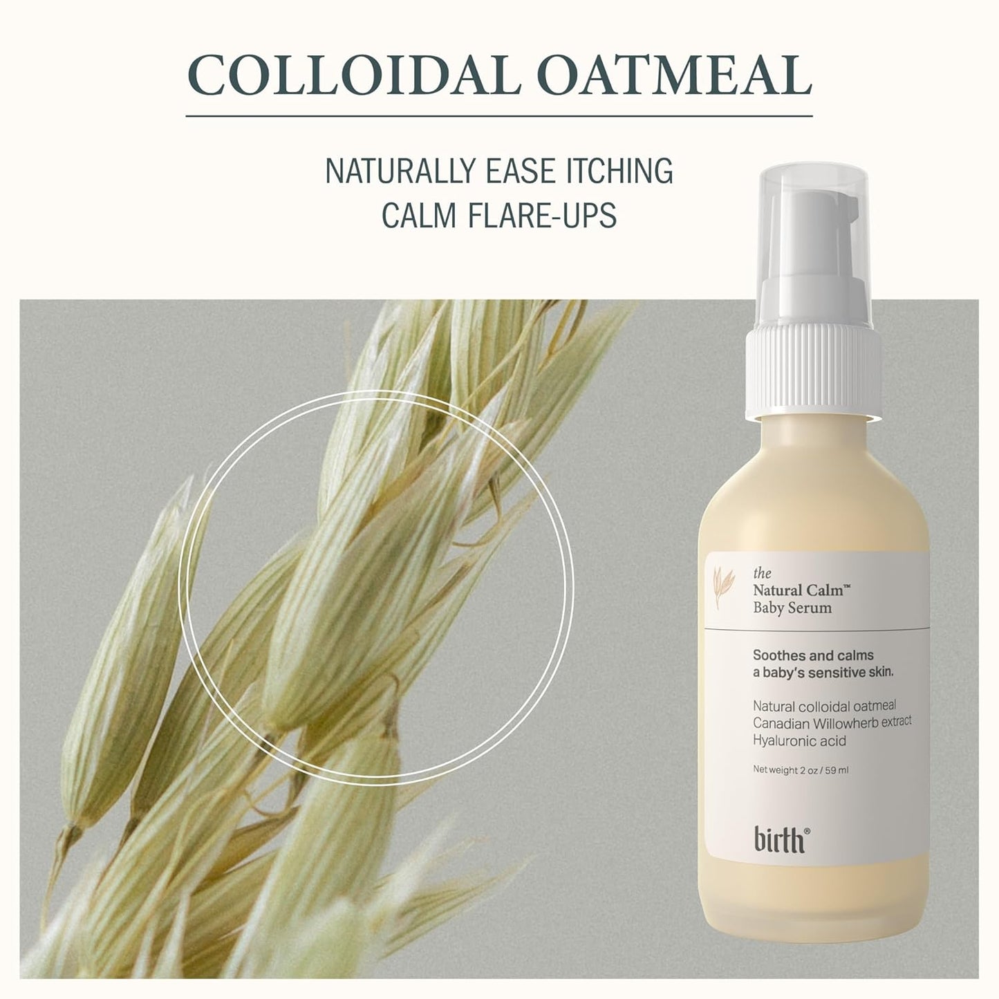 BIRTH SKINCARE Eczema Organic Baby Serum for Newborn and Infant, Redness Relief Moisturizer for Dry skin, Steroid Free 20z 59 ml Baby Ointment Body Serum for itchy Skin Relief, Made In Canada