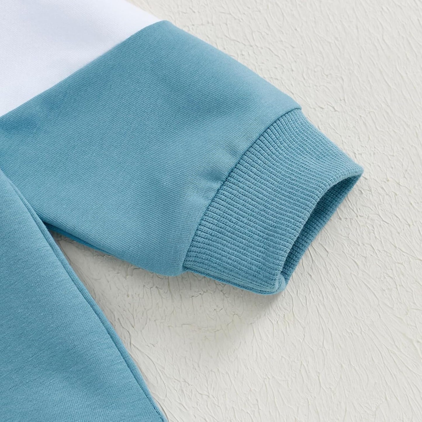 Kupretty Toddler Baby Boy Fall Winter Clothes Color Block Long Sleeve Sweatshirt Pullover Tops + Joggers Pants Outfit Set