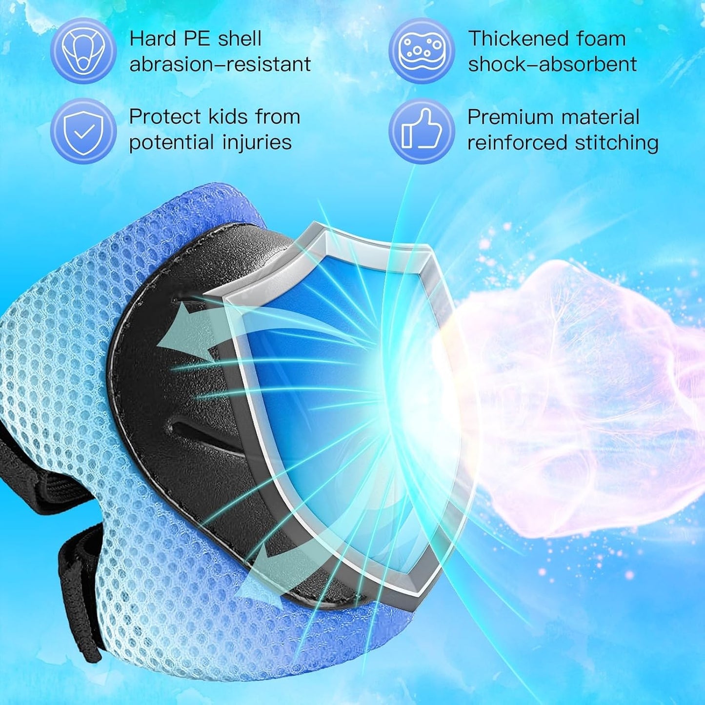 Toddler/Kids Bike Helmet Set for Boys Girls 3D Adjustable Kids Helmet Protective Gear Set Knee Elbow Wrist Pads and Multi-Sports Skateboard Scooter Cycling Roller Balance Bike