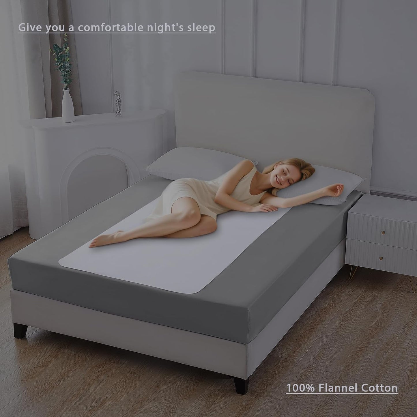 Mattress Protector,Flannel Cotton Underpads for Kids, Adults,Pets,Bed, Couch, Sofa, Floor,Home