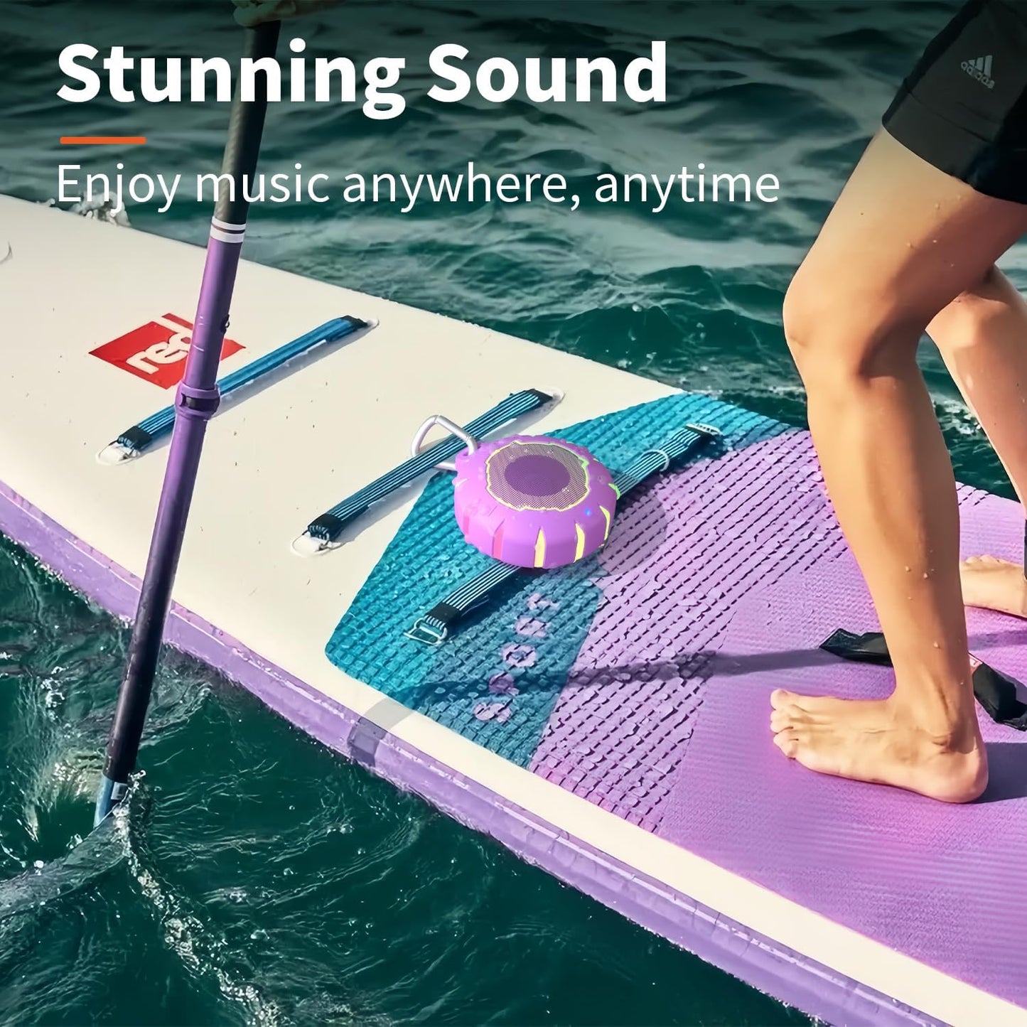 HEYSONG Waterproof Shower Bluetooth Speaker, Durable & Portable with Clear Sound, Ideal for Shower, Pool, Beach & Kayaking – Great Gift for Girls, Women & Men