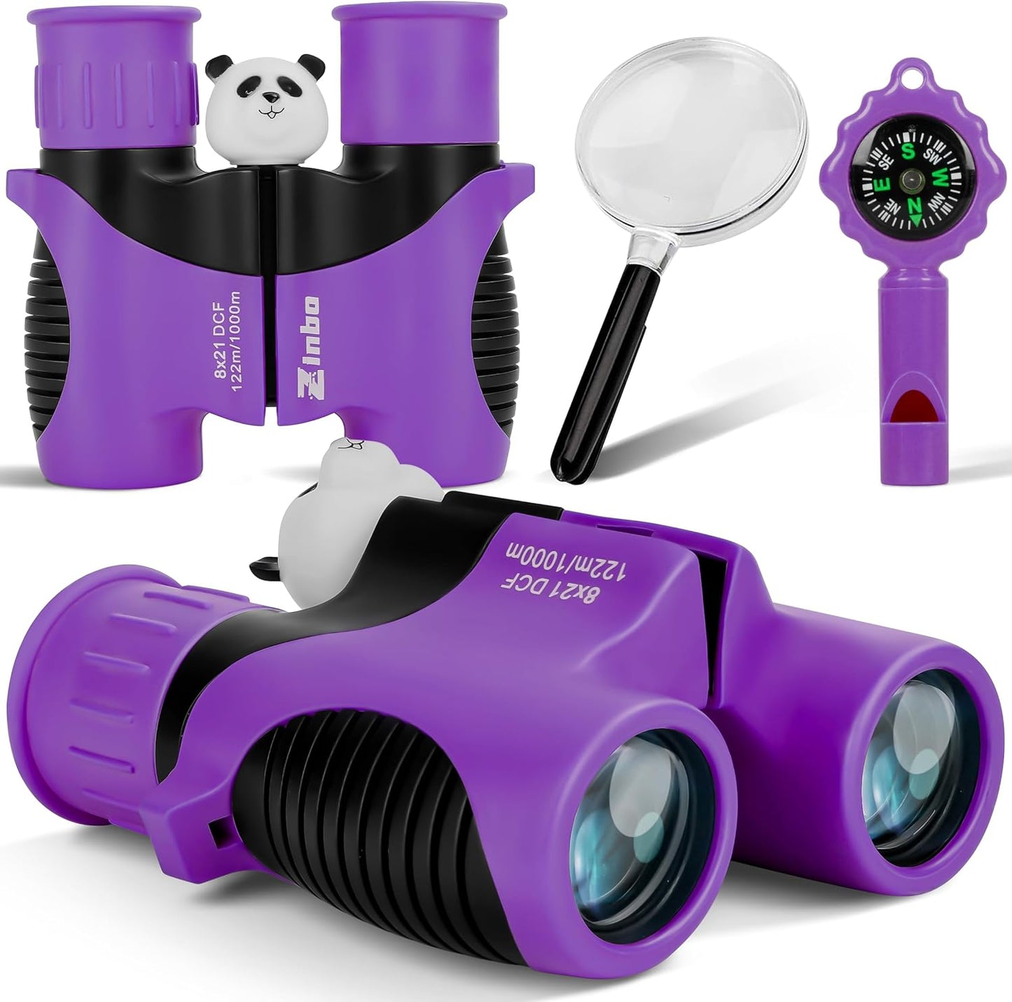 Binoculars for Kids, Toys for 3-12 Year Old Girls and Boys, Bird Watching Hiking 4 5 6 7 8 9 Year Old Girl Boy Christmas Birthday Gifts, Outdoor Toys for Kid Set with Magnifying Glass & Compass