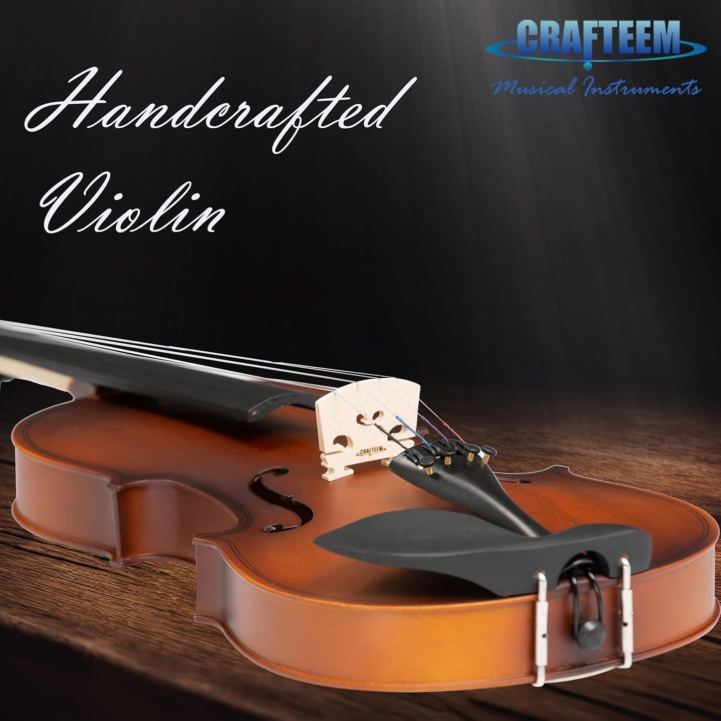 Handcrafted Premium Violin Outfit for Kids Beginner, Student, and Adults -Perfect Your Sound and Unlock Your Musical Potential with Confidence.(Matte Antique, 4/4 Full)
