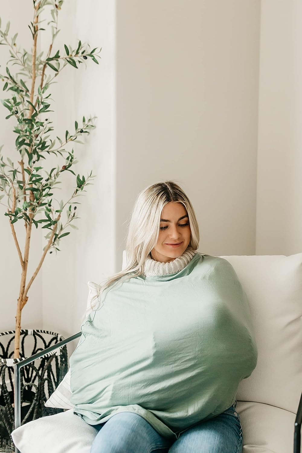 Copper Pearl Multi-Use Cover: Car Seat Covers, Nursing Cover, and Stroller Cover for Sun - Stretchy Fabric, All-Season Use, Stylish Designs, Easy Access for Moms - Briar