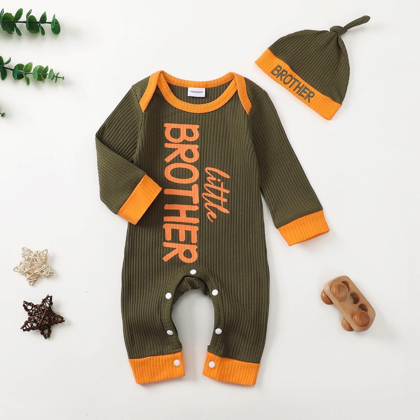NZRVAWS Baby Boy Clothes Preemie Infant Boy Bear Outfits Jumpsuit Bodysuit Letter Print Romper