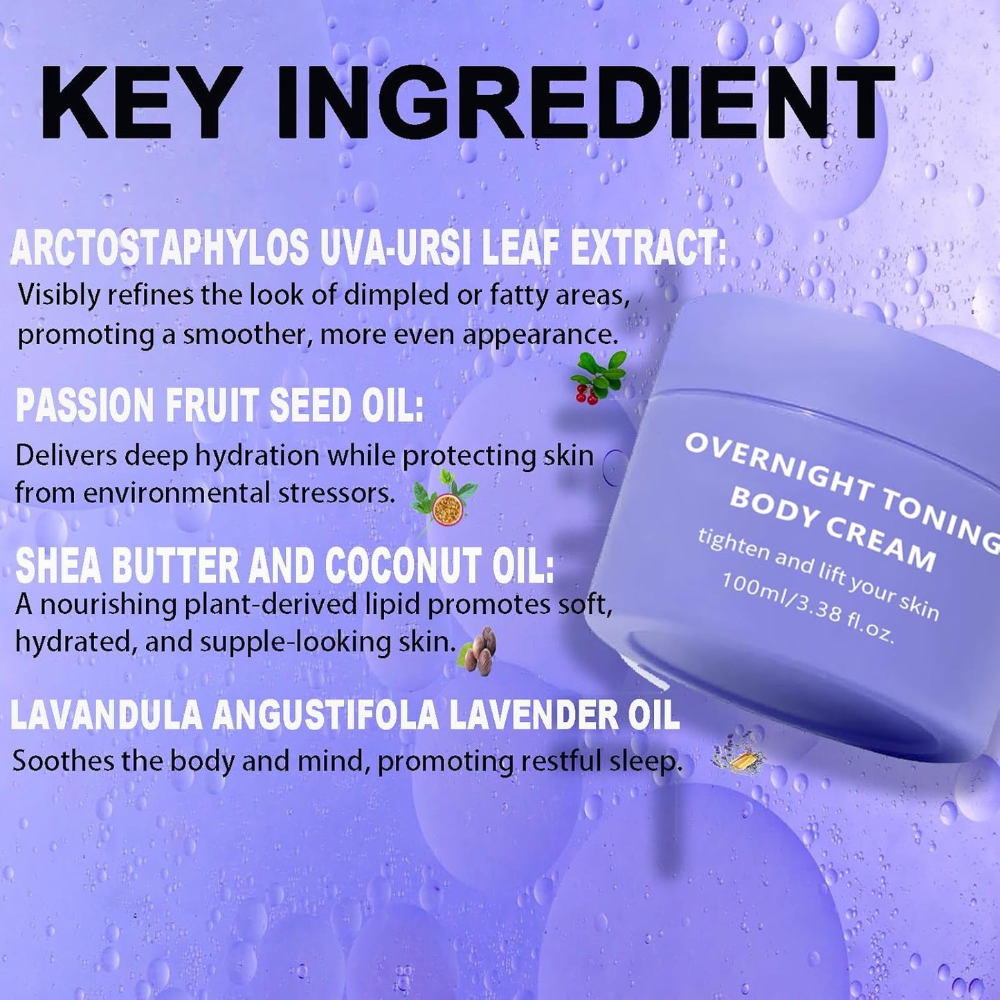 Get Dream Overnight Toning Whip Belly, Body Firming Cream, Skin Tightening Cream for Women, Anti Wrinkle Moisturizing, Target Stretch Marks, Tight Cellulite Firmness of Skin While Sleeping