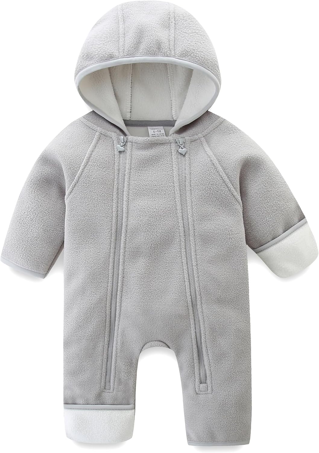 Newborn Baby Fleece Jumpsuit Girls Boys Winter Hooded Coverall Romper Cute Baby Snowsuit Clothes