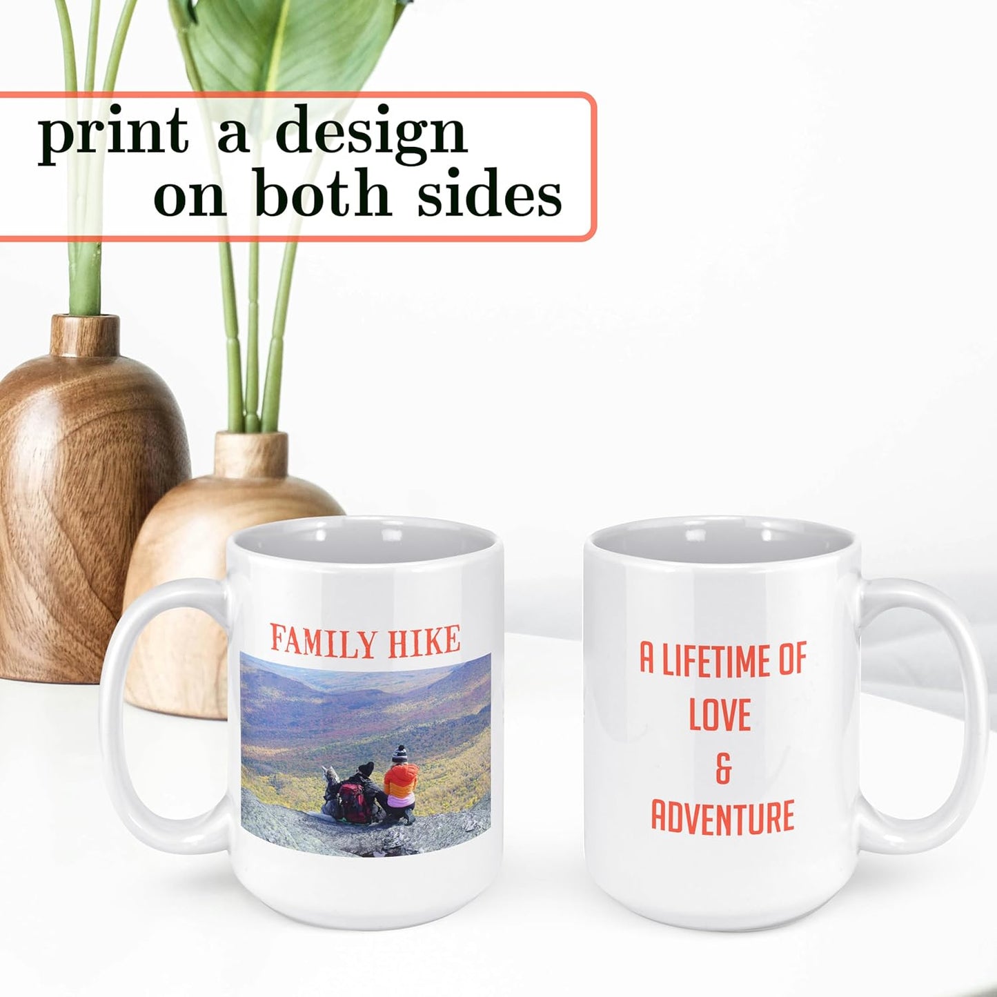 Personalized Mother's Day Coffee Mug, Custom Mum Photo Text 15 Oz Ceramic Mug, Customized Father's Day Gift Idea Picture Name Cup, Taza Cafe Personalizadas Fotos, Cute Gifts Mom Dad, White