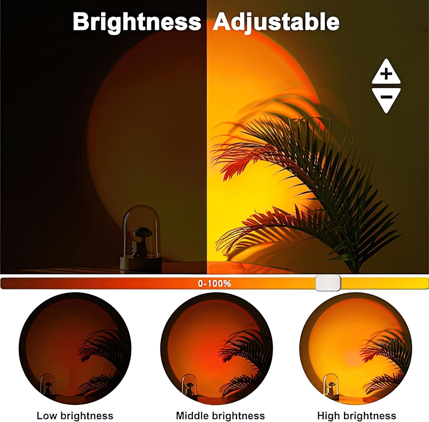 Sunset Lamp Projector - Led Lights for Bedroom, RGB Sunrise Lamp, 10w, 360 Rotation, Mood Lighting, Home/Room Decor, Christmas Gifts for Women, Desktop APP