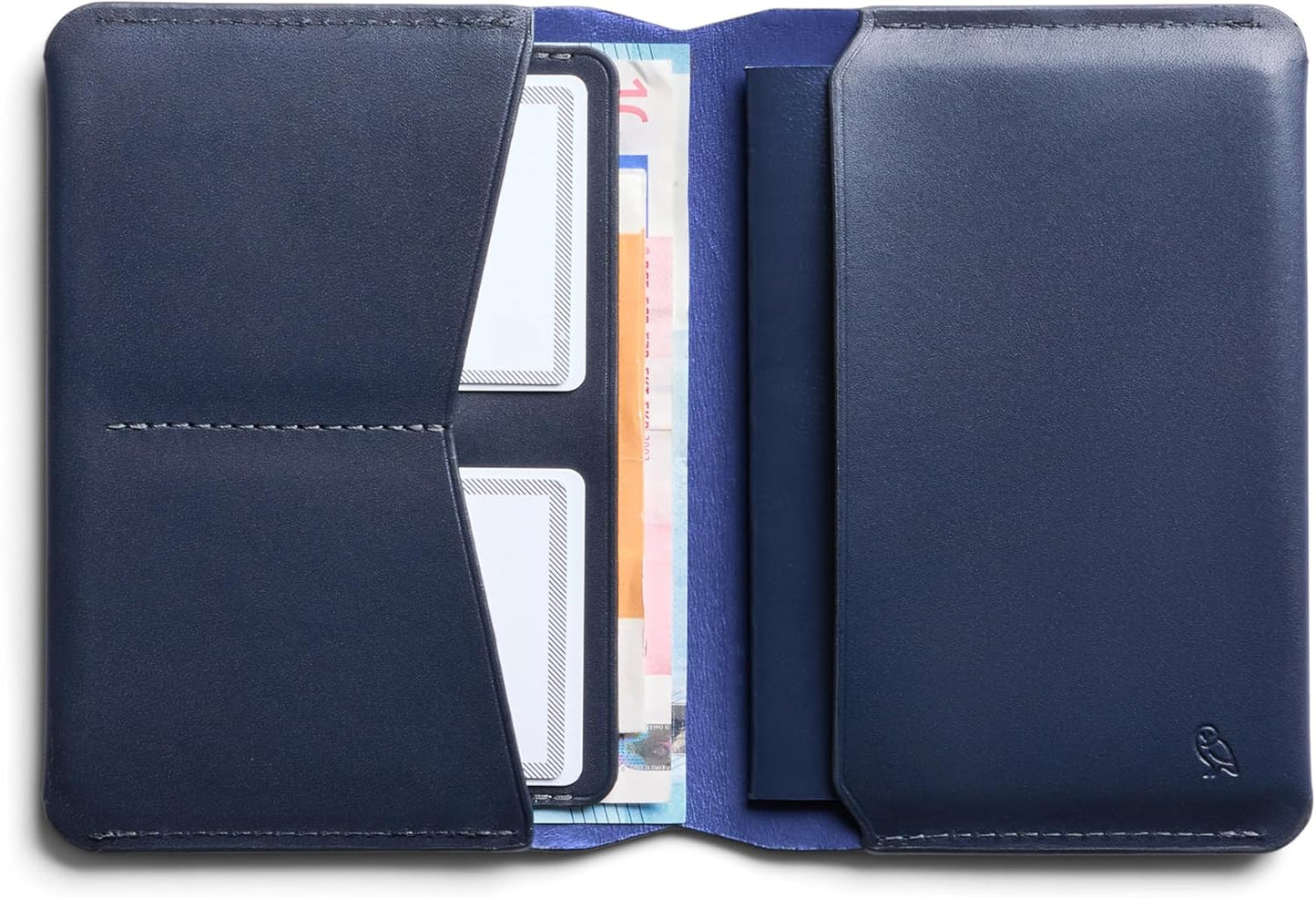 Bellroy Passport Cover (slimline travel wallet/pouch with card slots and space for cash plus travel documents) - Navy