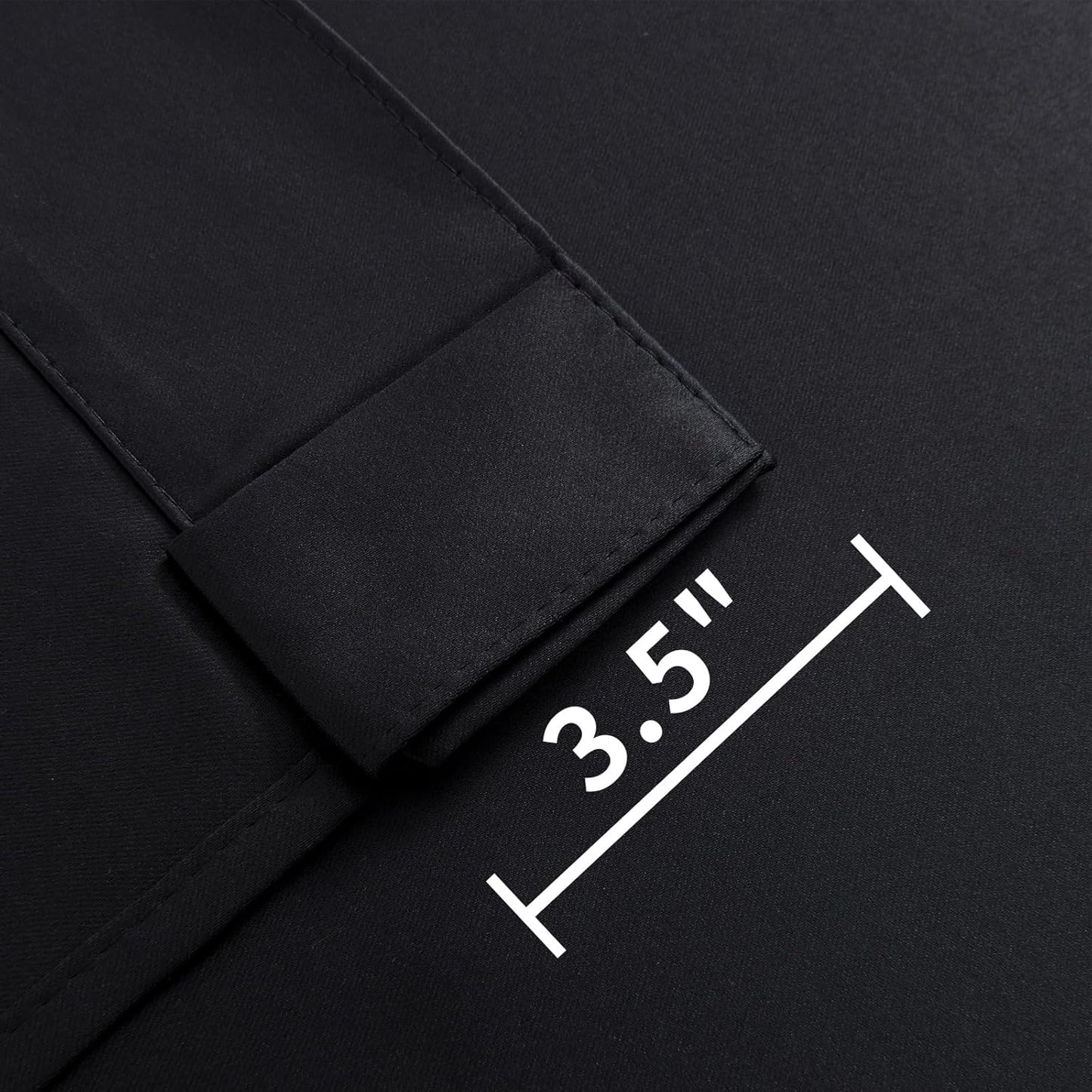 Joydeco Custom Blackout Curtains for Bedroom, 1 Panel Room Darkening Curtains & Drapes for Living Room Window Rod Pocket Back Tab (Custom Size,Black)