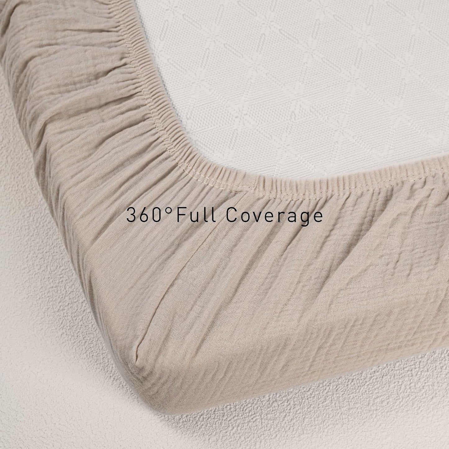 Gllquen Baby Muslin Mini Crib Sheets 3 Pack, Breathable Pack and Play Sheets Fitted Soft Cozy Cotton Pack N Play Sheets for Baby Boy Girls, Universal Fitted Mini Crib Mattresses 38"x26" (Yellow)