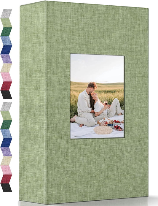 popotop Photo Album 4x6-300 Photos Linen Cover Photo Books with 300 Horizontal Pockets,Slip-in Picture Albums for Family Wedding Anniversary Baby Vacation Pictures