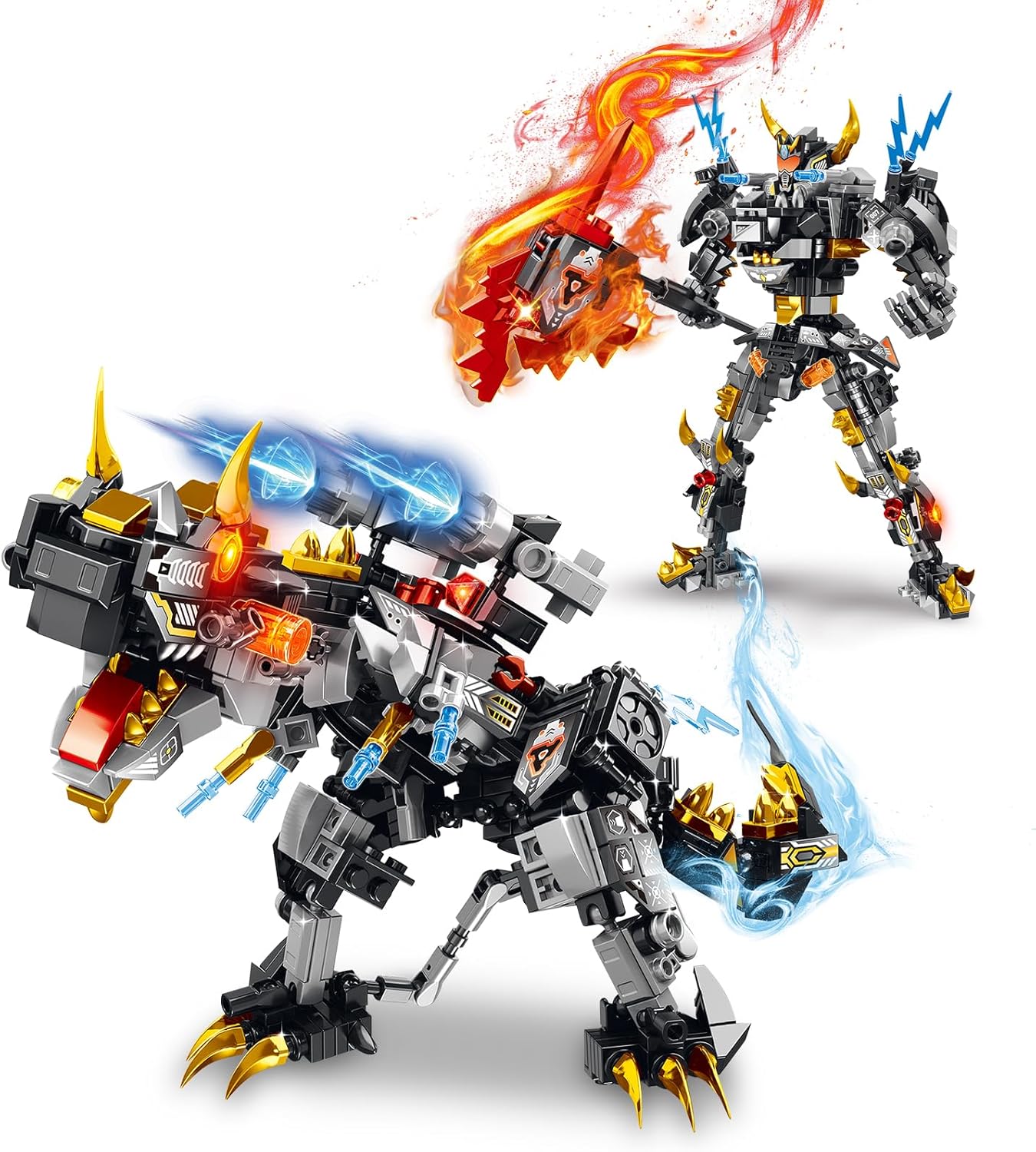 STEM 2 in 1 Carnotaurus Dinosaur Building Kits, Compatible with Dinosaur Set, Transforming Mech Robot Building Sets for Adults, Educational Gift Toy for Kids Boys 6-10 (507 PCS)