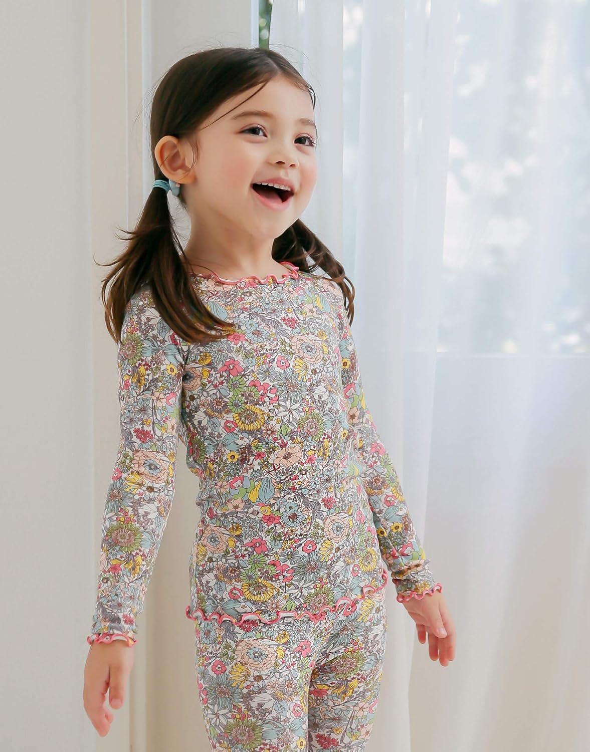 VAENAIT 6M-12Y Toddler Kids Girls Boys Soft Comfy Modal Tencel Solid Raglan Sleepwear Pajamas Pjs 2pcs/4pcs Set