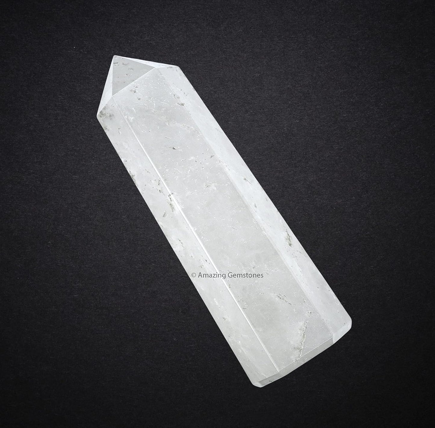 Amazing Gemstone Large Clear Quartz Crystal Towers ~ Natural Healing Crystal Point Obelisk for Reiki Healing and Crystal Grid (5.5 to 6 INCH)