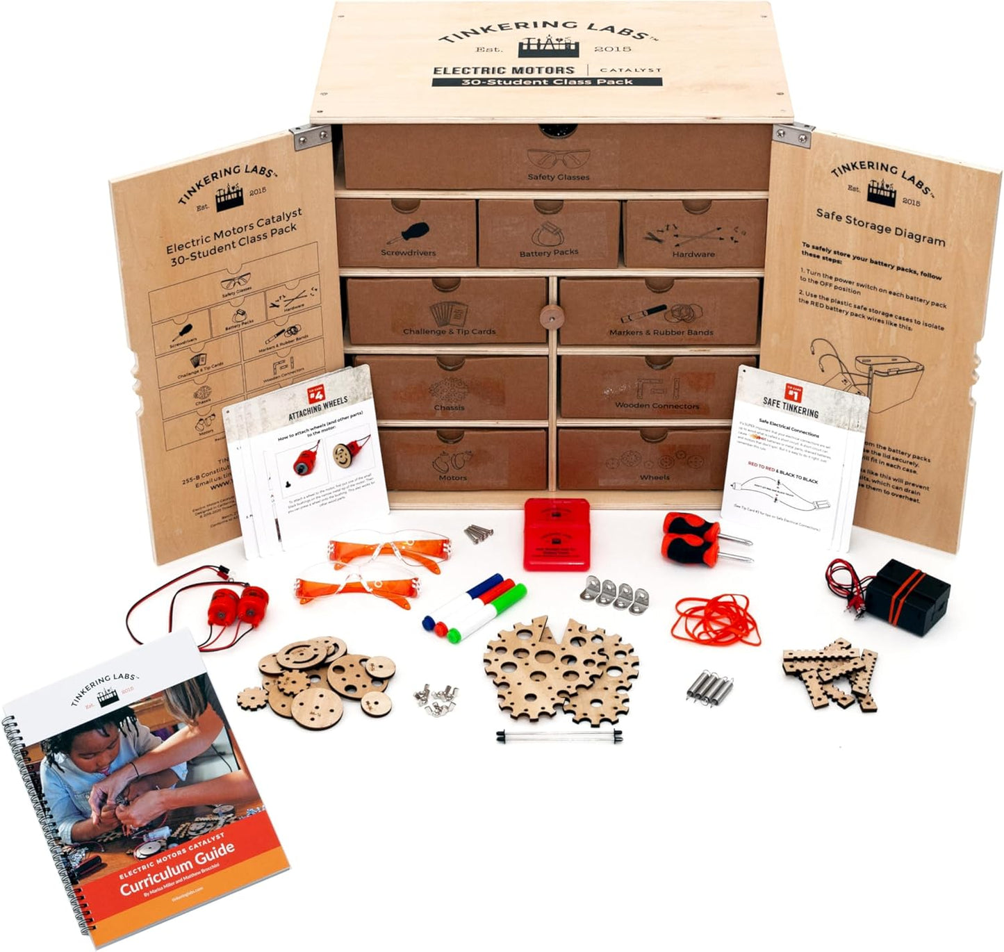 Catalyst Class Pack and Cabinet | Engineering for Students | Designed by Scientists | STEM Challenges and Curriculum | 10 Plus Projects for Kids 8 to 12 | Learn Electronics and Science