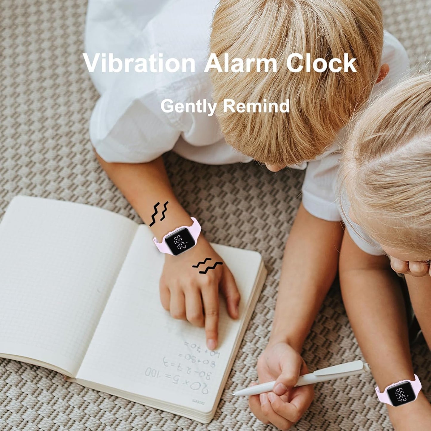 Kids Watches for Girls Boys Digital Sport Watch with Step Counter Pedometer Vibration Alarm Clock, No App Waterproof Fitness Tracker Kids Watch Boys Girls Teens Students Ages 5-16