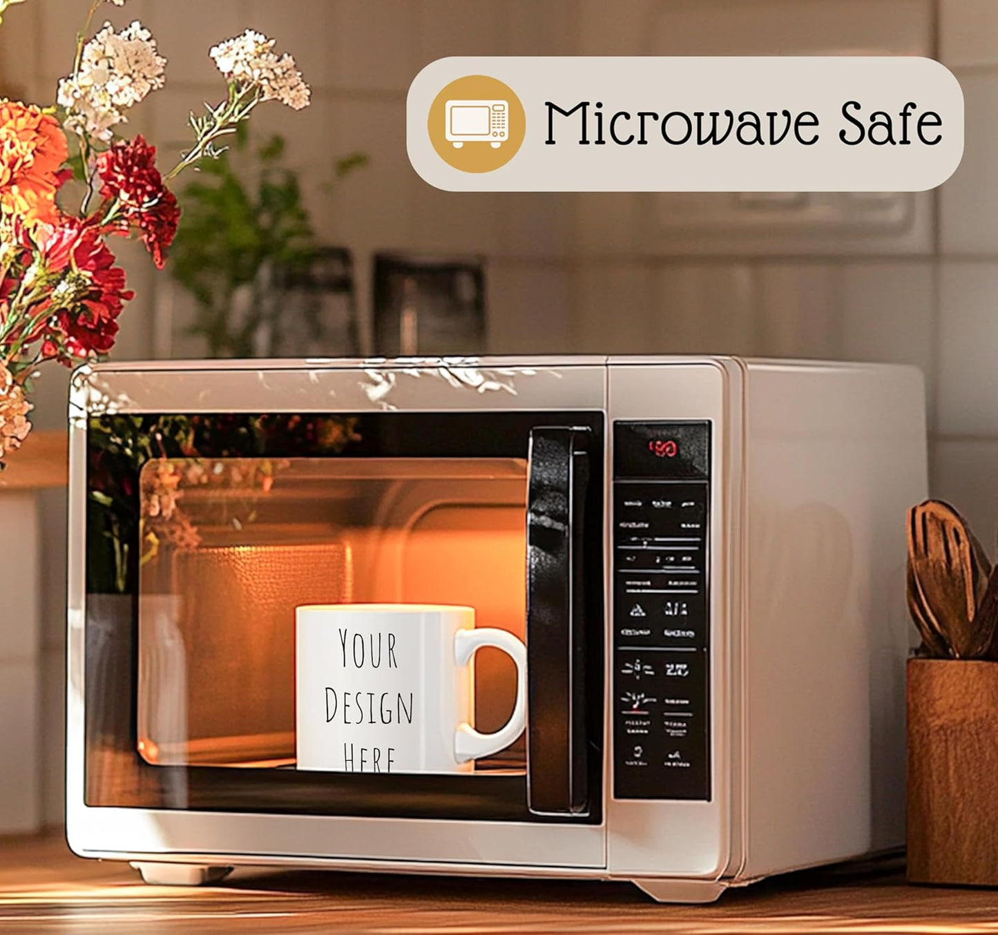 Personalized Coffee Mug | Custom Photo Text and Logo Ceramic Mug | Customized 11 Oz Tea Cup for Men & Women | Unique Gift Idea - Taza Personalizadas Design with Picture or Message | White