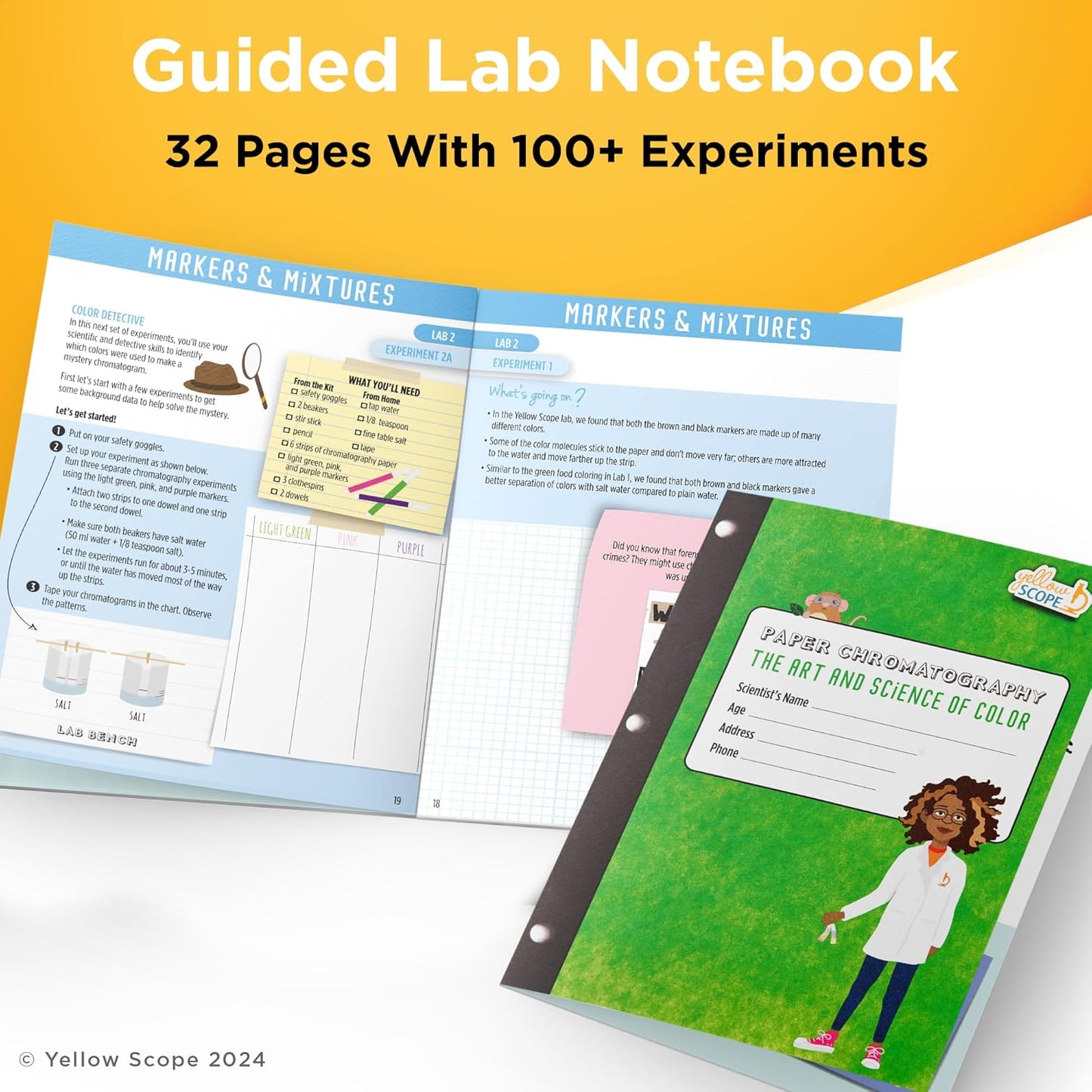 Paper Chromatopgraphy Science Kit for Kids, Toddler Activities, Preschool Learning Activities, STEM Kits for Girls and Boys, Educational & Fun for Ages 8 to 12