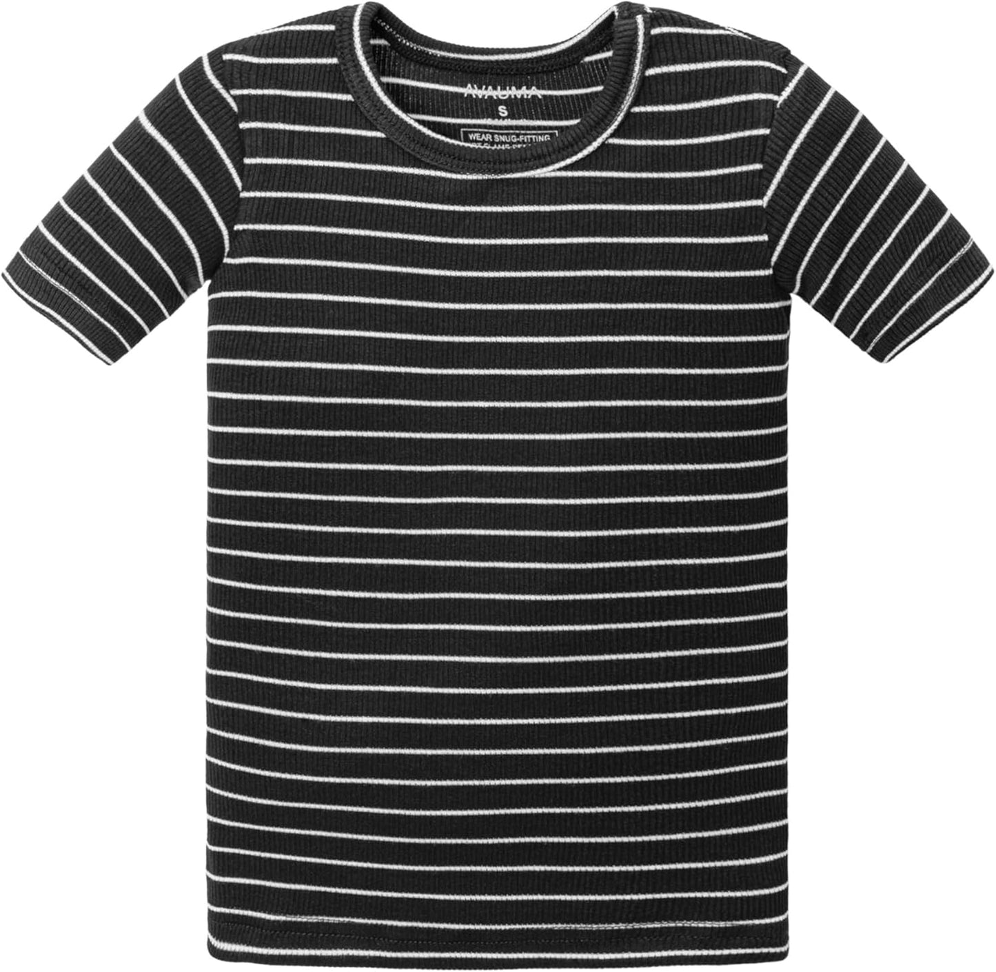 AVAUMA Stripe Pattern Baby Boys Girls Pajama Set Kids Toddler Snug fit Ribbed Sleepwear pjs for Daily Life Style