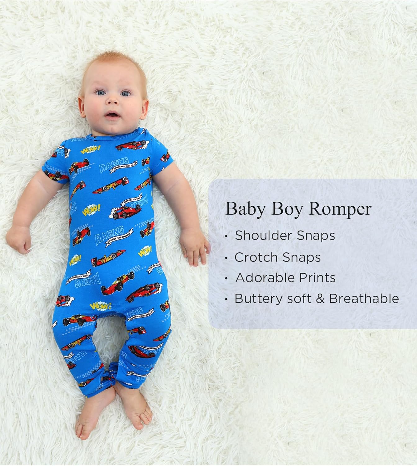 Bamboo Viscose Baby Boy Romper Short Sleeve Long Leg Jumpsuit Summer Outfit
