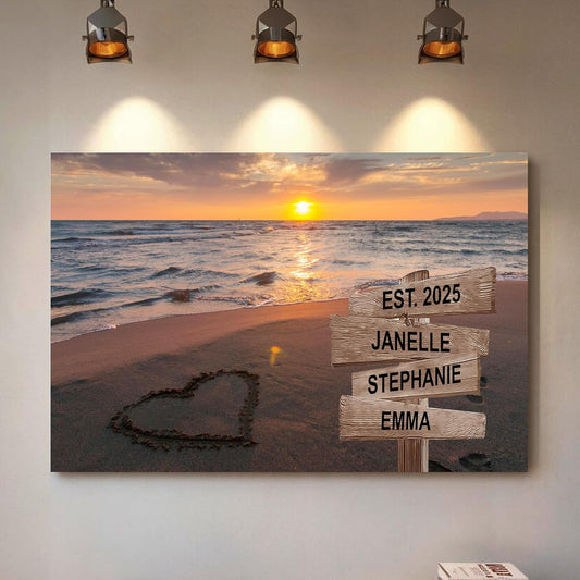 Personalized Gifts for Mom Family Names Street Custom Multi-Name Date of Birth Vintage Street Sign Happy Mothers Day Canvas Wall Art Best Christmas Gifts for Mommy from Daughter Son Children Kids #10