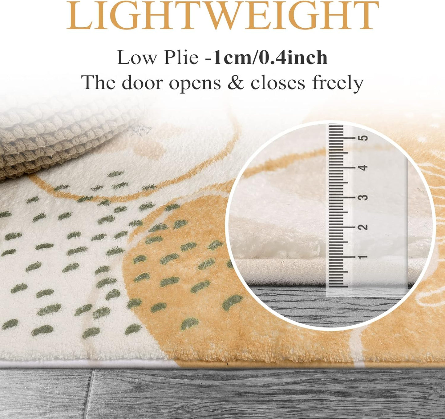 Lahome Boho Washable Kitchen Rug - 2x3 Small Non-Slip Entry Rugs for Inside House Soft Throw Area Rugs for Bedroom Botanical Print Floor Doormat Carpet for Bathroom Entryway Laundry Room Kids Room