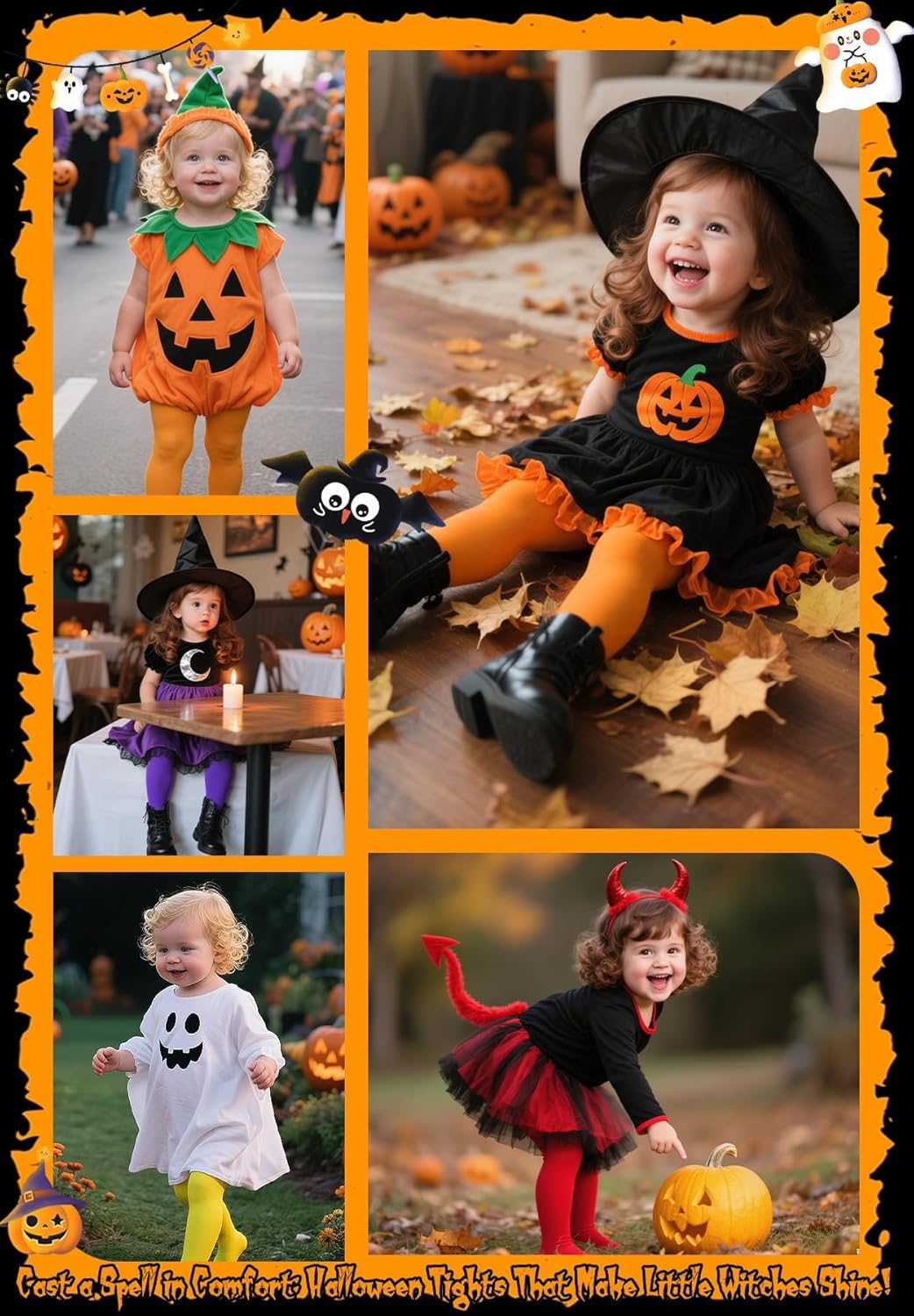 Ultra Soft Toddler Ballet Tights for Girls - Footed Dance Tights Colorful Baby Girls Leggings for Daily Party Halloween 1-6T