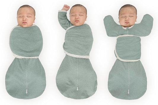 SwaddleDesigns 6-Way Omni Swaddle Sack Arms Up Swaddle for Newborn, More Options to Calm Startle Reflex, Improves Sleep