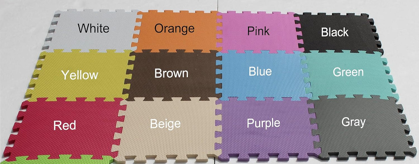 YIMINYUER® 25 Tiles (30cm×30cm×1cm Each Tile) Baby Soft Puzzle Play Mats, Kids Thick EVA Foam Floor, Toddlers & Children's Soft Interlocking Mat