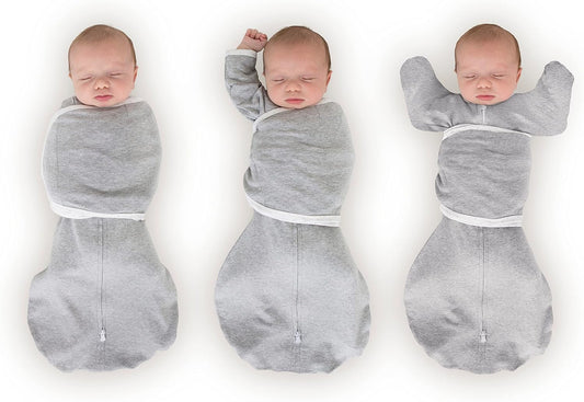 SwaddleDesigns 6-Way Omni Swaddle Sack Arms Up Swaddle for Newborn, More Options to Calm Startle Reflex, Improves Sleep