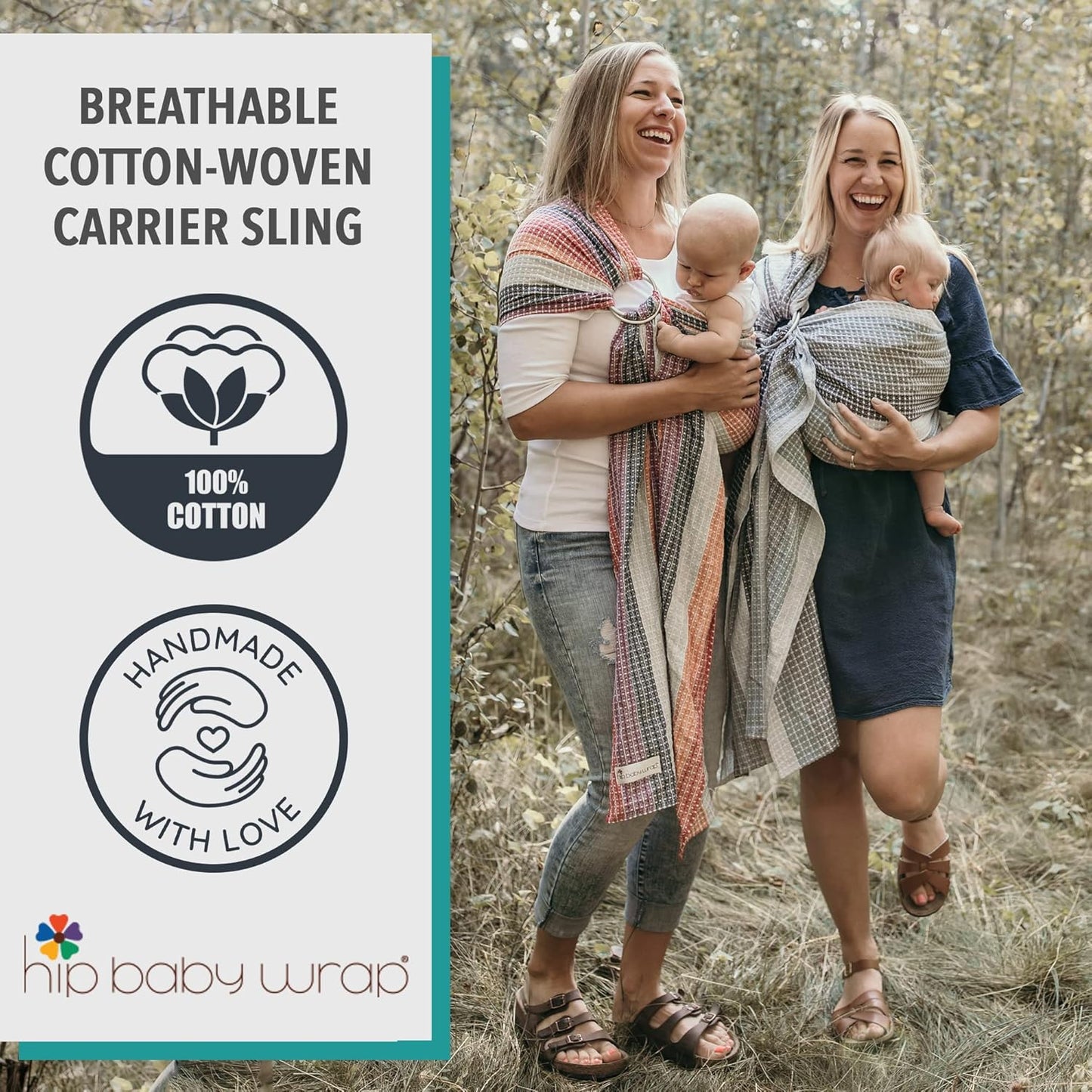 Hip Baby Wrap Ring Sling Baby Carrier for Infants and Toddlers - 100% Soft Cotton Baby Wraps Carrier for Babies 8-35 lbs - Perfect Baby Shower Gifts Moms and Dads - Nursing Cover (Kiwi Honeycomb)