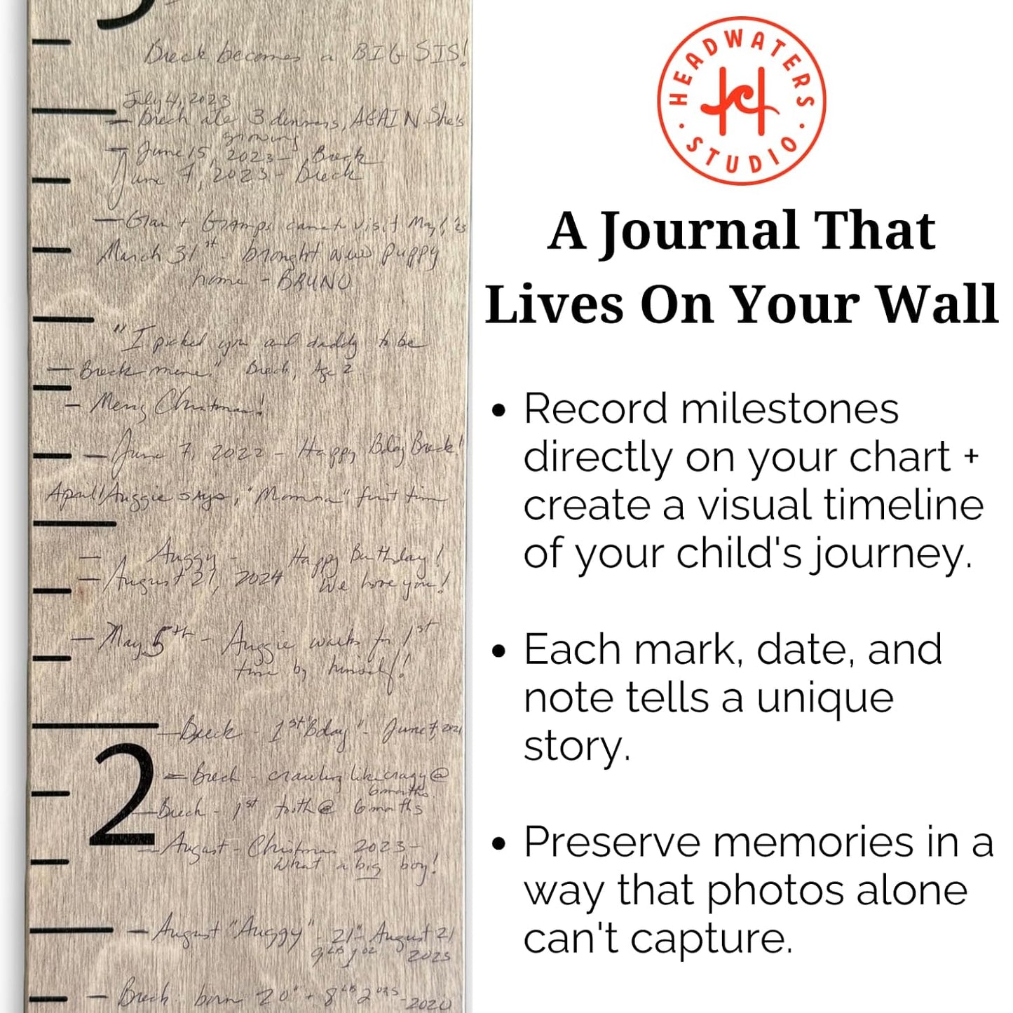 Boho Growth Chart for Wall - Height Board Growth Chart Wooden Growth Chart for Wall Kids Measuring Chart for Wall Height Chart Growth Chart for Kids (Loved Beyond Measure, Gray)