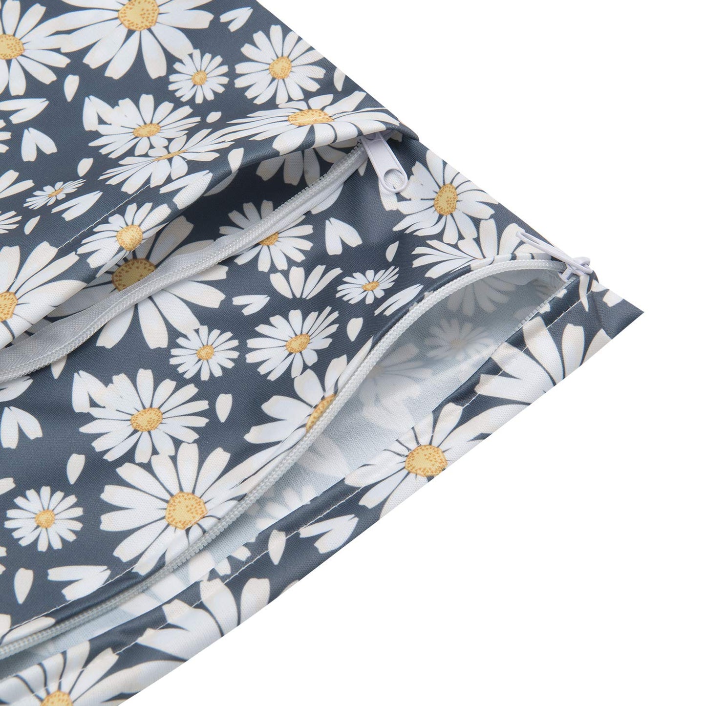 ALVABABY 2pcs Cloth Diaper Wet Dry Bags Waterproof Reusable with Two Zippered Pockets Travel Beach Pool Daycare Soiled Baby Items Yoga Gym Bag for Swimsuits or Wet Clothes L12208