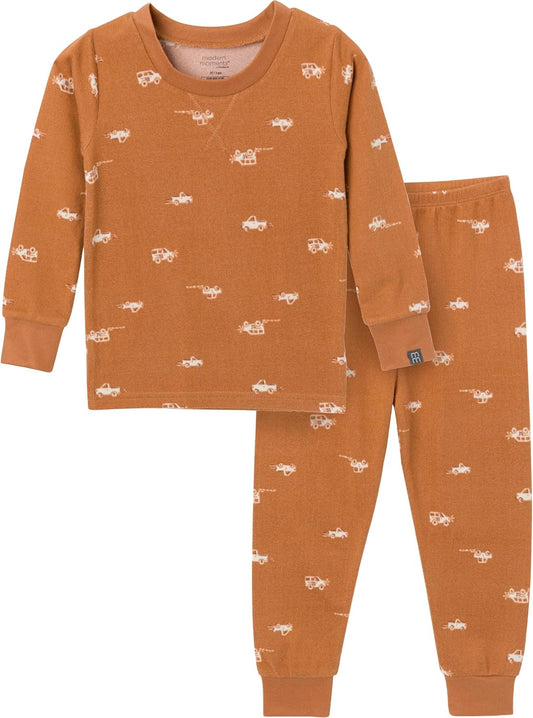 Modern Moments by Gerber Baby and Toddler Hacci Snug Fit 2-Piece Pajama Set