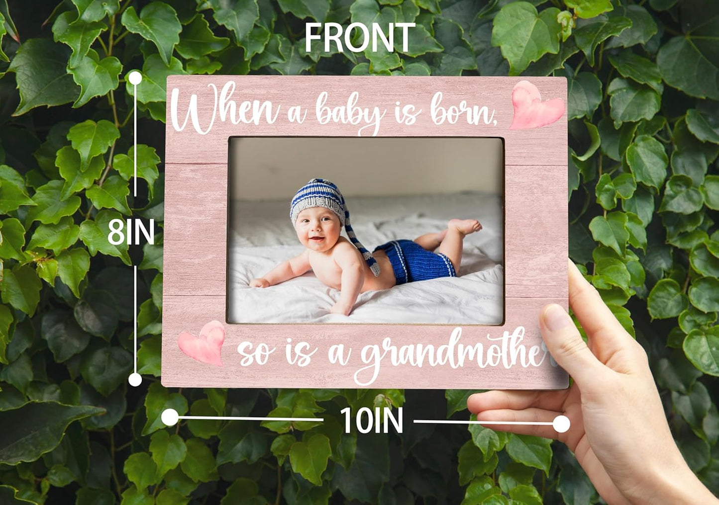 Baby Picture Frame, Ultrasound Picture Frames, When a Baby is Born So is a Grandmother, New Grandmother Gifts First Time 2025, Photo Frame 4x6(pink)