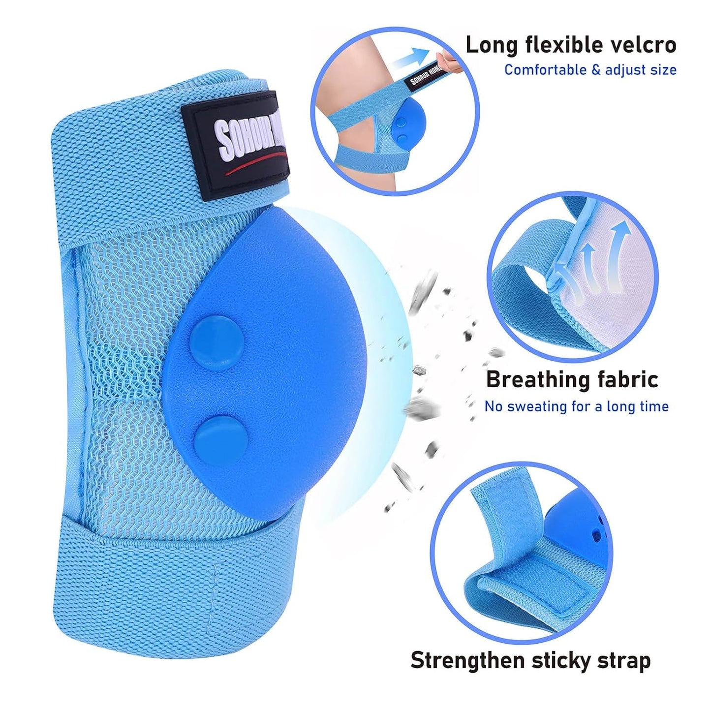 Youth/Kids Knee Pads Elbow Pads Wrist Guards Protective Gear Set for 3-15 Years Child Roller Skates, Skateboard, Cycling, Inline Skating, BMX Bike, Balance Bike, Scooter Riding and Other Outdoor Sports