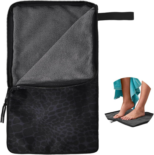 Wet Bag, Wet Dry Bag, Wet bag for swimsuit,Travel, Beach, Pool, Diapers, Dirty Yoga Gym Clothes, Waterproof Embedded Towel Wet Bag(Fleece)-Leakproof Wet Clothes Bag, Beach Travel Essentials